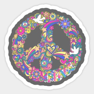 Colorful Peace Sign Sticker